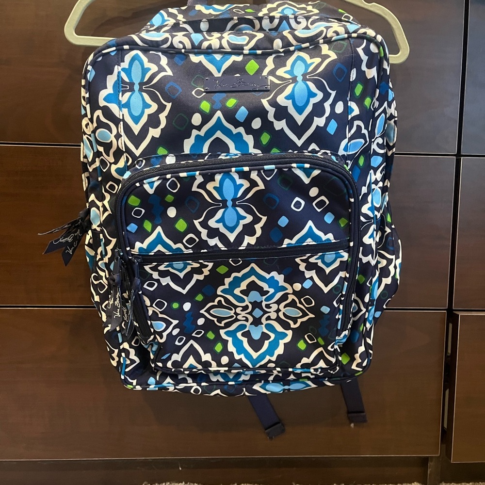Vera Bradley Blue and Green Patterned Backpack